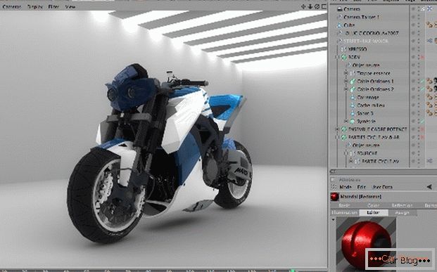 Зміна мотоцикла в Cinema 4D