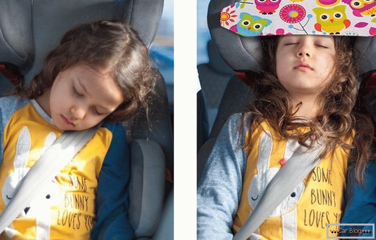 пов'язка для сну дитини в машині