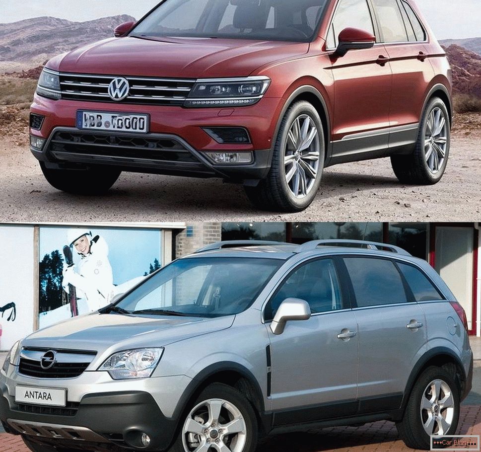 Volkswagen Tiguan і Opel Antara