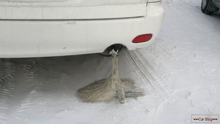 замерзла система вихлопу авто